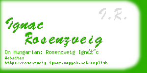 ignac rosenzveig business card